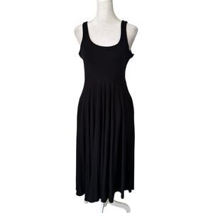 Athleta black sleeveless maxi dress size S